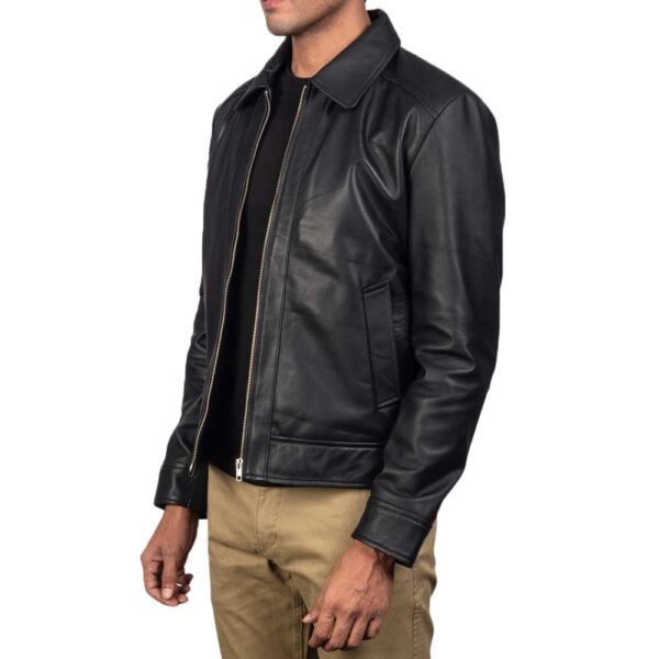 Black Leather Jacket - Image 2