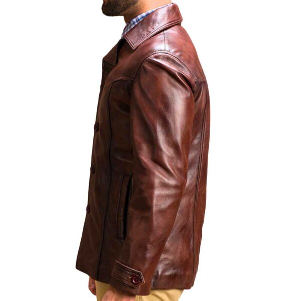 Vintage Leather Coat - Image 3