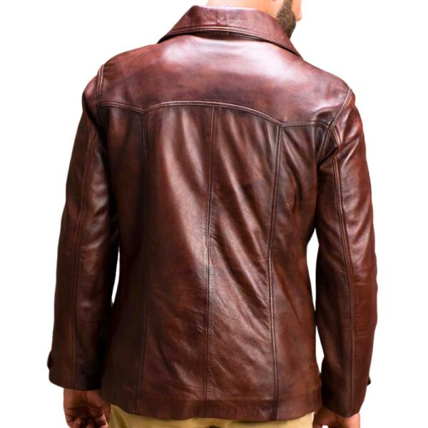 Vintage Leather Coat - Image 5