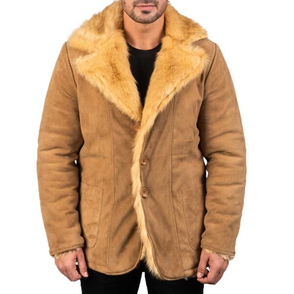 Leather Coat with Fur