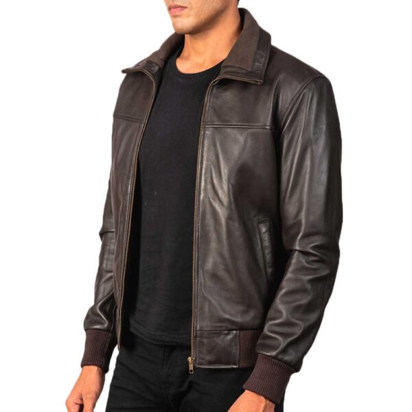 Bomber Leather Jacket - Image 3