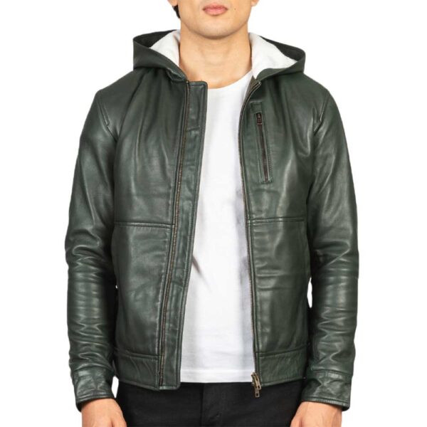 Hooded Leather Jacket