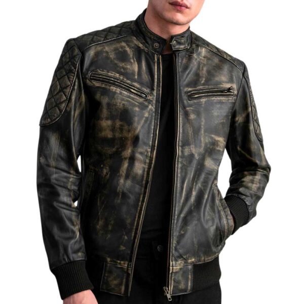 Leather Bomber Jacket