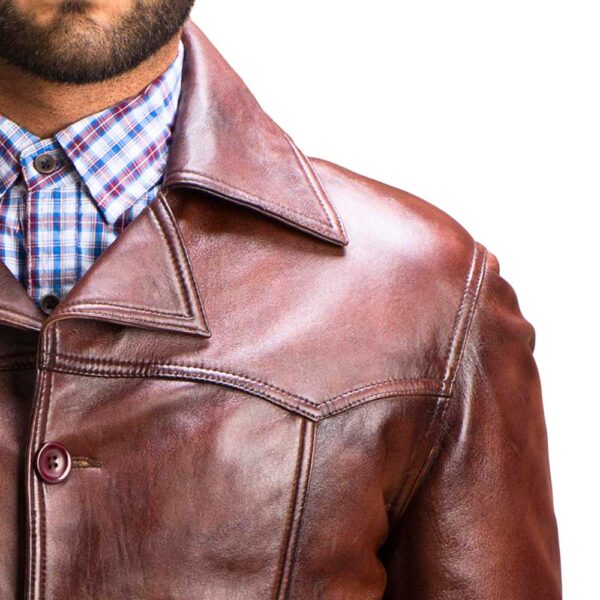 Vintage Leather Coat - Image 4