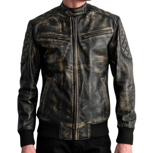 Leather Bomber Jacket - Image 2