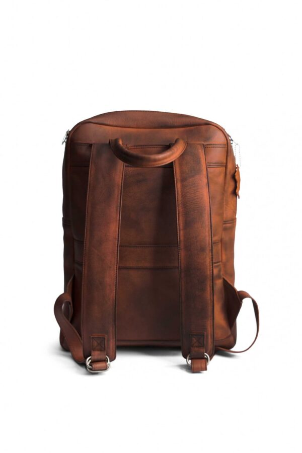 Brown Leather Backpack - Image 4