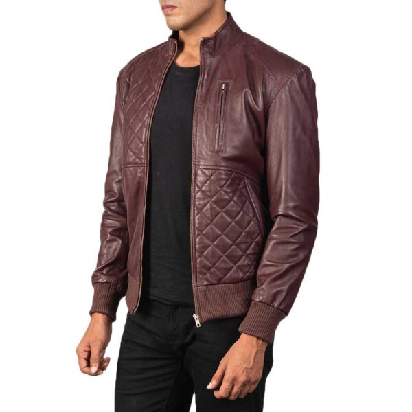 Bomber Leather Jacket - Image 2