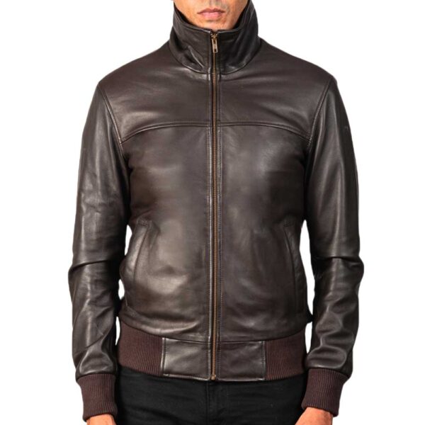Bomber Leather Jacket - Image 2
