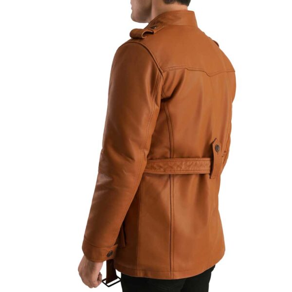 Fur Brown Leather Jacket - Image 5