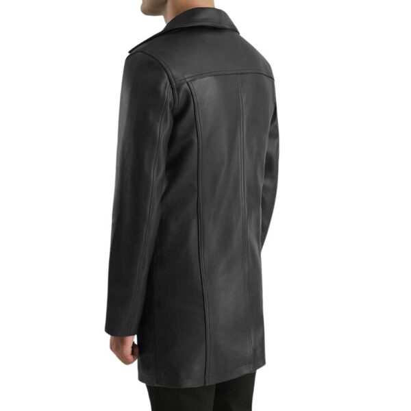 Black Leather Coat - Image 5