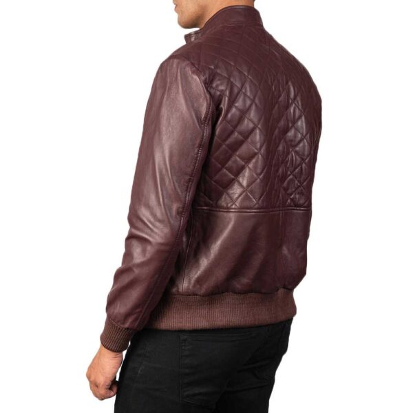 Bomber Leather Jacket - Image 4