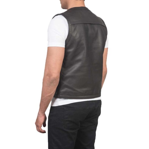Brown Leather Vest - Image 5