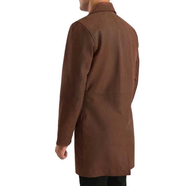 Brown Leather Coat - Image 5