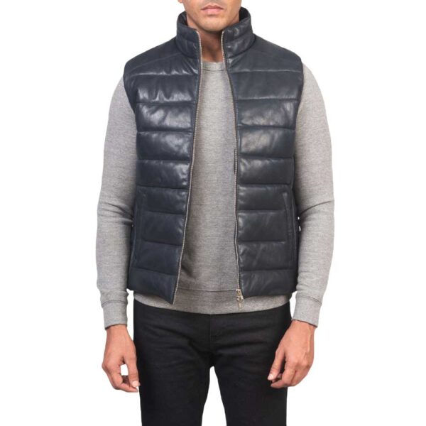 Leather Puffer Vest - Image 2
