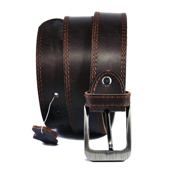 Double Stitch Leather Belt for Men