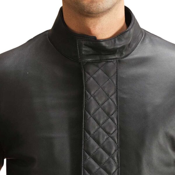 Quilted Leather Coat - Image 2