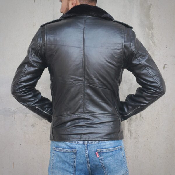 Shearling Biker Jacket - Image 4