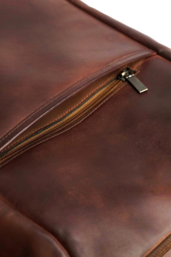 Brown Leather Backpack - Image 7