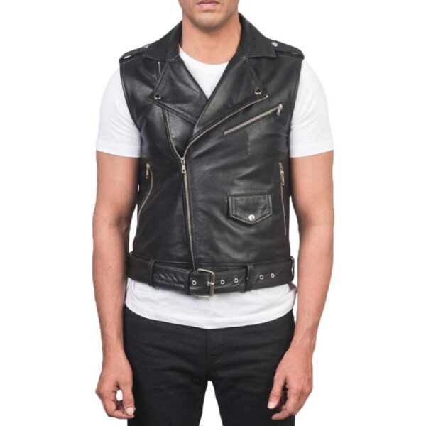 Leather Biker Vest