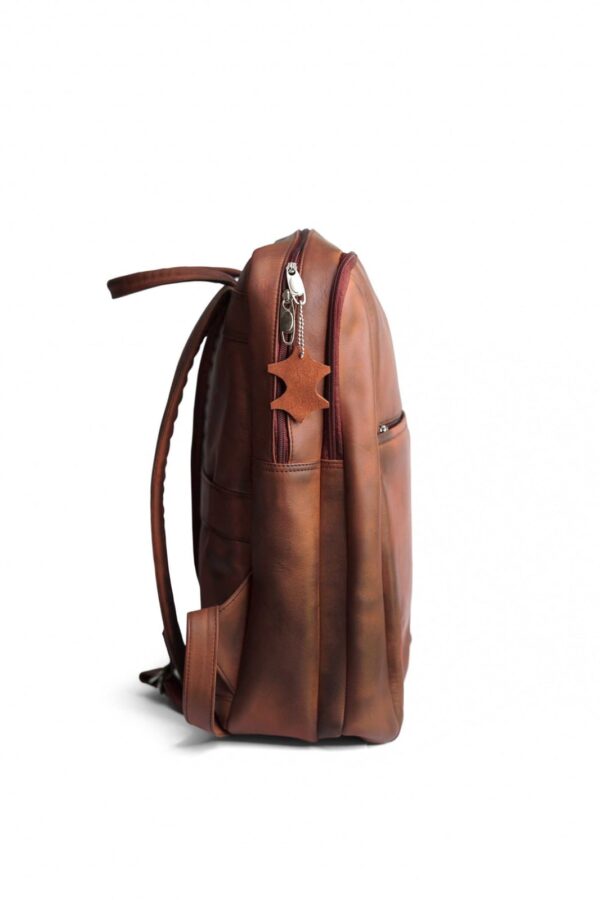Brown Leather Backpack - Image 3