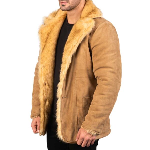 Leather Coat with Fur - Image 3