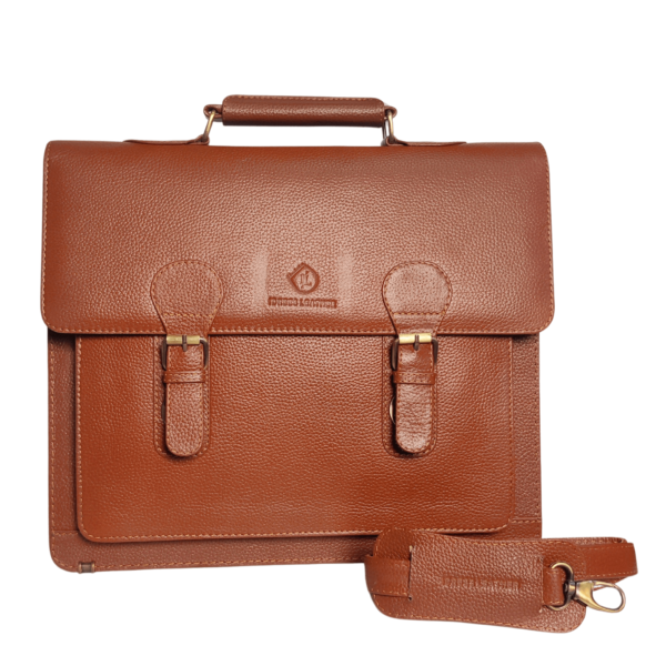 Leather Laptop Briefcase - Image 3