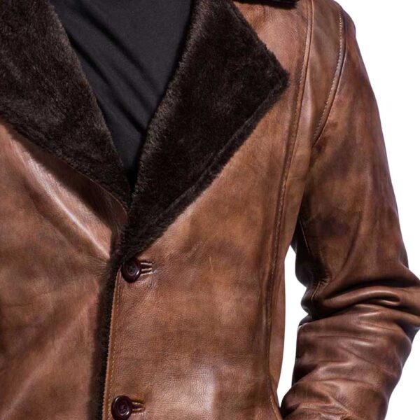 Leather Shearling Coat​ - Image 5