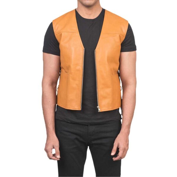 Mens Leather Vest - Image 2