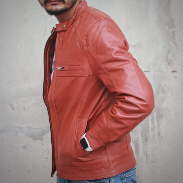 Tan Leather Jacket - Image 2