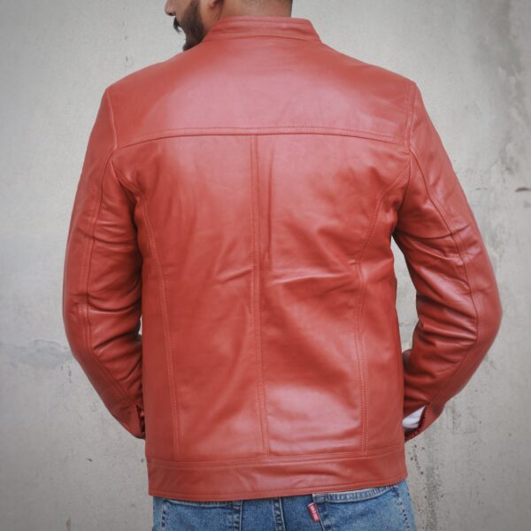 Tan Leather Jacket - Image 4