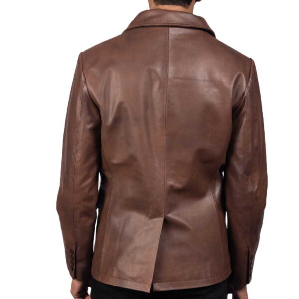 Leather Naval Peacoat - Image 5
