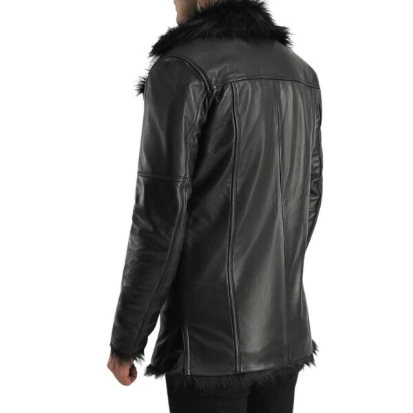 Leather Sherpa Jacket - Image 4