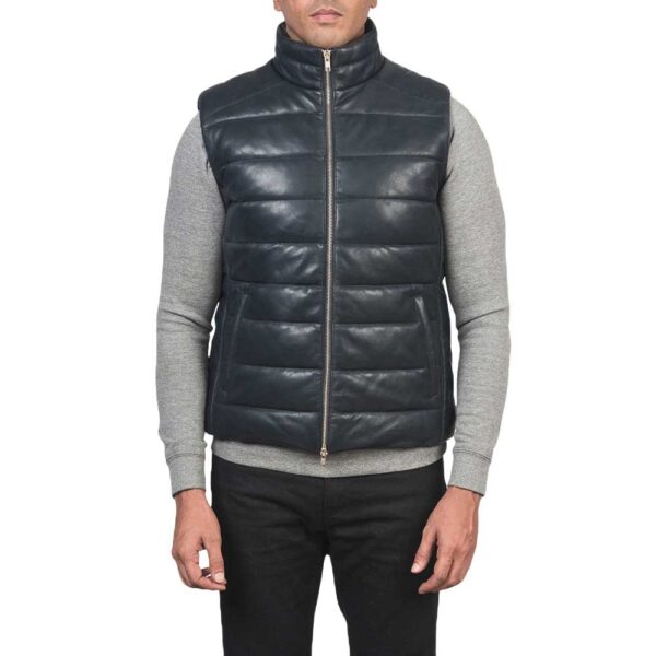 Leather Puffer Vest