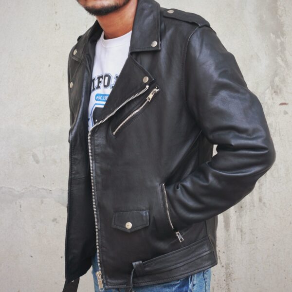 Biker Leather Jacket - Image 3