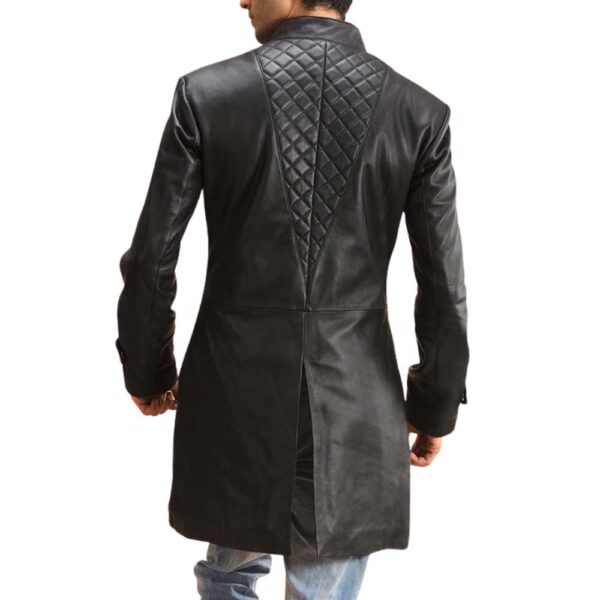 Quilted Leather Coat - Image 4