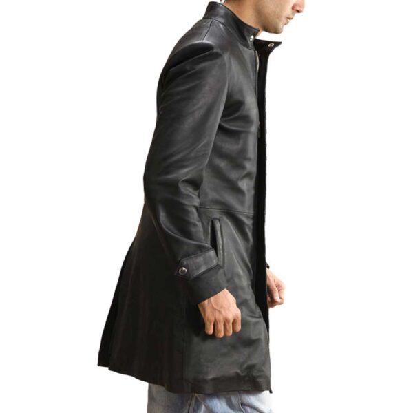 Quilted Leather Coat - Image 3