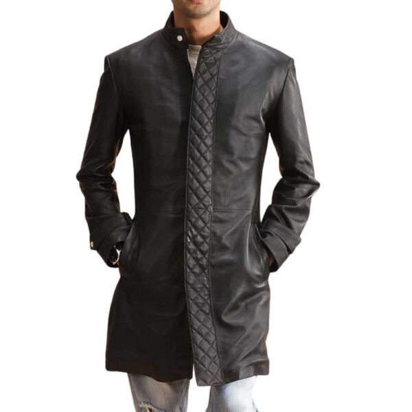 Quilted Leather Coat