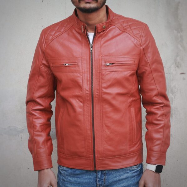 Tan Leather Jacket - Image 3
