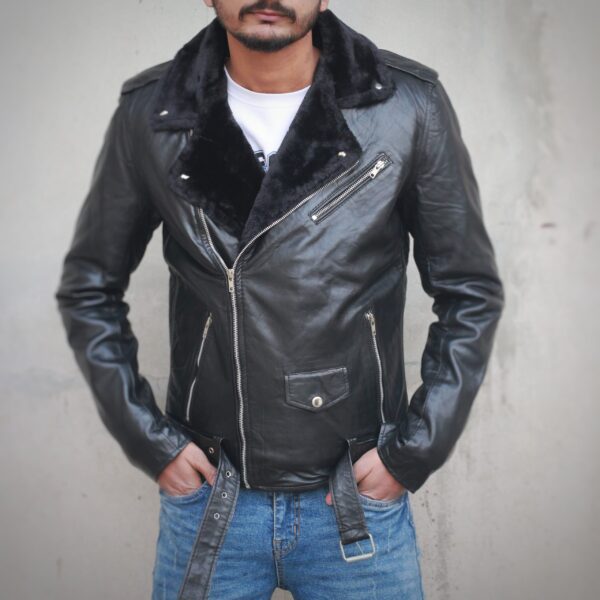 Shearling Biker Jacket